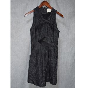 Kate Spade New York Black Metallic Bow-Neck Sleeveless Dress Size 2